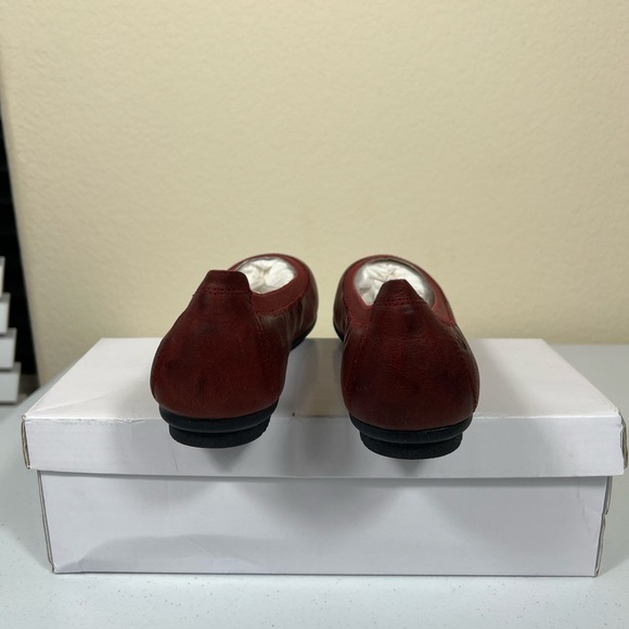 Josef Seibel red distressed leather flat 37 - Picture 4 of 6